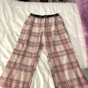 Pink Abercrombie kids plaid pants